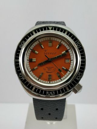 Squale 100 Atmos Saphir 2001 Stainless Steel Vintage Automatic Divers Watch Rare