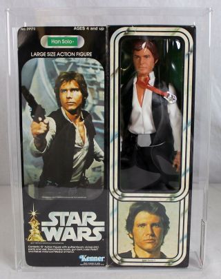 Star Wars Vintage Boxed 12 " Han Solo Action Figure // Afa 75 Ex,  /nm