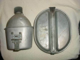 1945 Ww2 Us Military Mess Kit & Canteen W/cup No Cover Army Airborne Marines