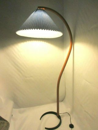Vintage Caprani Danish Bentwood Floor Lamp Midcentury Modern With Shade