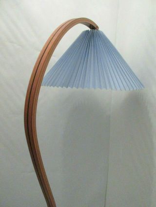 Vintage Caprani Danish Bentwood Floor Lamp MidCentury Modern With Shade 2