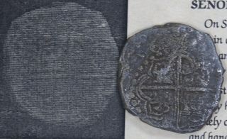 1622 Atocha 8 Reales Grade 3 Potosi w/ Rare Shipwreck Coin - Z 3