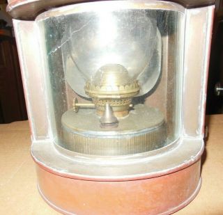 Vintage TUNG WOO Lantern Maritime Copper Oil Wick Hanging Lamp Masthead 3