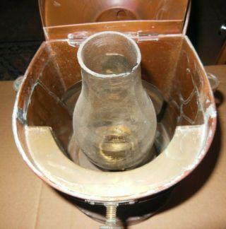 Vintage TUNG WOO Lantern Maritime Copper Oil Wick Hanging Lamp Masthead 4