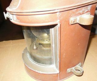 Vintage TUNG WOO Lantern Maritime Copper Oil Wick Hanging Lamp Masthead 6