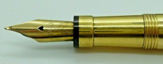 VINTAGE 1933 18ct GOLD SWAN MABIE TODD SF2 FOUNTAIN PEN IN. 5