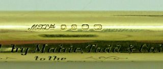 VINTAGE 1933 18ct GOLD SWAN MABIE TODD SF2 FOUNTAIN PEN IN. 8