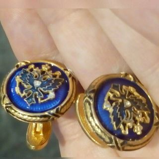 Imperial Russian Silver Sterling Faberge Design Cufflinks Rare Royal