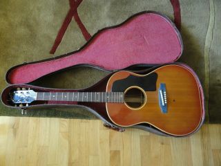 Vintage 1960s Gibson B25 Acoustic Guitar With Case