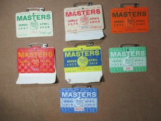 7 Vintage Masters Golf Tournament Badges