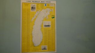 Lake Michigan Dive Chart Published By Midwest Explorers League,  Chicago,  Il.