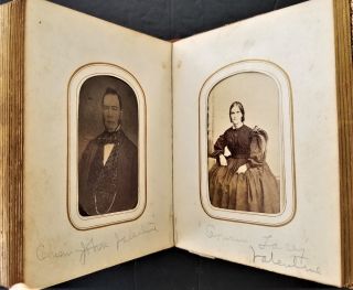 1860s antique PHOTO cdv ALBUM bordentown mt holly nj EMLEY BORDEN VALENTINE 11