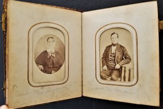 1860s antique PHOTO cdv ALBUM bordentown mt holly nj EMLEY BORDEN VALENTINE 3