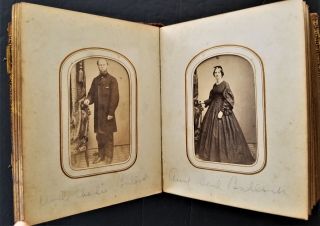 1860s antique PHOTO cdv ALBUM bordentown mt holly nj EMLEY BORDEN VALENTINE 5