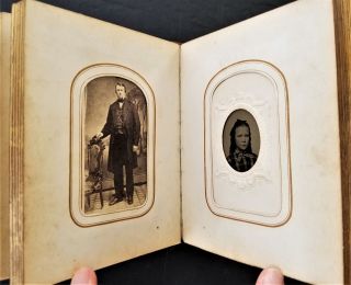 1860s antique PHOTO cdv ALBUM bordentown mt holly nj EMLEY BORDEN VALENTINE 6