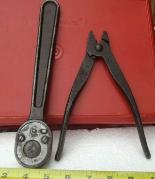 Vintage U.  S.  military tools wire cutter pliers Ratchet Military WW2 - Vietnam 2