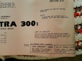 EXTRA 300S OHIO R/C Airplane Kit VINTAGE RARE OUT OF PRODUCTION 2