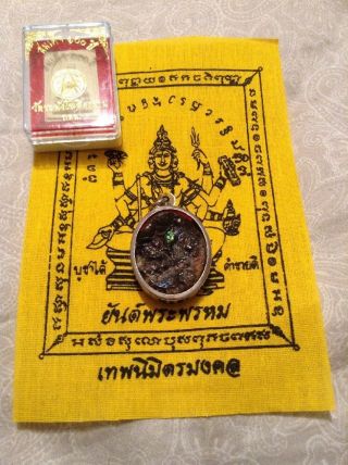 Leklai Thai Buddha Amulet Set Mindfulness Meditation Pendant Rainbow Necklace 2