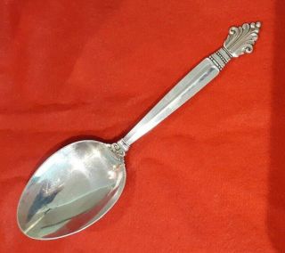 Georg Jensen Acanthus Sterling Silver 9 " Vegetable Serving Spoon - No Monogram