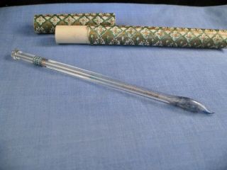 RARE EARLY THOMPSON ' S PATENT ANTIQUE GLASS DIP FOUNTAIN PEN STONEHAVEN 1849 11