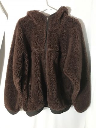 Vintage Patagonia Rhythm Deep Pile Fleece Brown Jacket Hoodie Sherpa