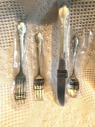 Legato By Towle Sterling Silver Individual 4 Piece Place Setting 1962