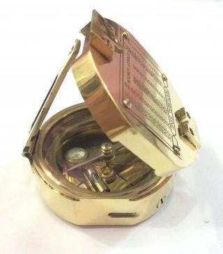 Antique Style MARINES nAVIGATION COMPASS WITH BRUNTON LEVEL METER SHINY BRASS 4