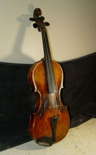 Antique Violin Joh.  Bapt.  Schweitzer Fecit At Forman Hieronym Amati Pestini 1813