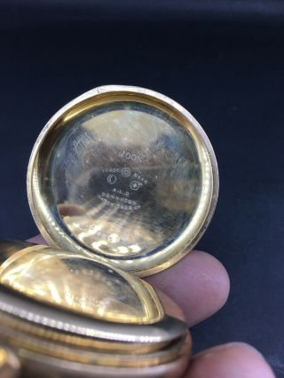 J W Benson Gold Plated Antique Vintage Pocket Watch Groom? Best Man? 5