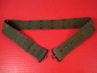 Post - Wwii Us Army M1936 Pistol Web Belt Od Green Color 1950 