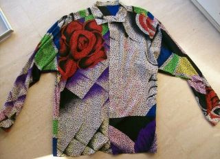 Gianni Versace Vintage Authentic Rare Shirt 1990 Size 50 100 Silk Collector 