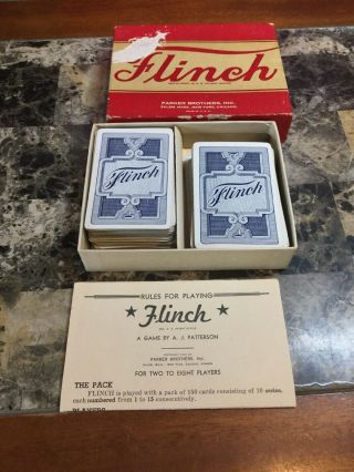 Vintage Flinch By Parker Brothers Card Game - Complete