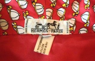 Rarely Available Authentic Vintage Hermes Paris Silk Robe Baseball Cap Design 6