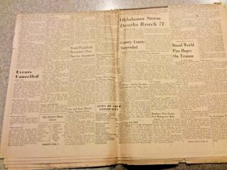 FDR Roosevelt dies,  Truman pres April 13,  1945 Plainfield NJ Courier News WWII 2