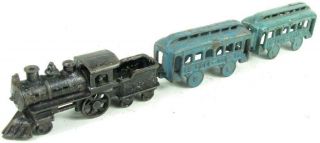 Ac Williams Antique Cast Iron Train 3 Piece