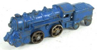 Ac Williams Antique Cast Iron Train Blue Loco