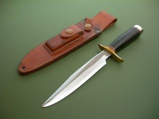 VINTAGE RANDALL MADE 1 - 7 FIGHTING KNIFE / LEATHER / BB HEISER SHEATH / 3