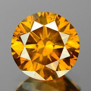 1.  06 Cts Rare Sparkling Fancy Vivid Orange Color Natural Diamond