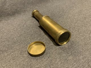 Vintage Brass Pocket Telescope Monocular - Stands Upright