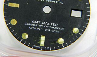 Vintage Rolex GMT - MASTER 1675 MK1 Long E Matte Black Relumed Watch Dial 3
