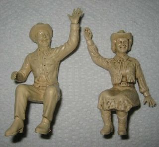 RARE Roy Rogers & Dale Figure From Ideal Toys Chuck Wagon Soft Rubber 3