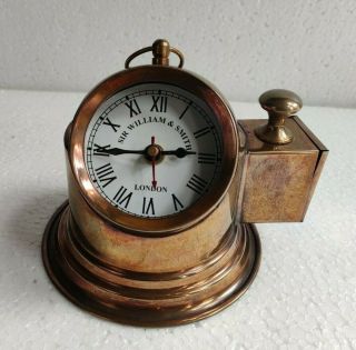 Vintage Antique Brass Nautical Maritime Copper Finish Ship Desk Clock