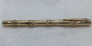 Tiffany & Co.  Vintage 14k Yellow Gold Bamboo Pattern Pen 2