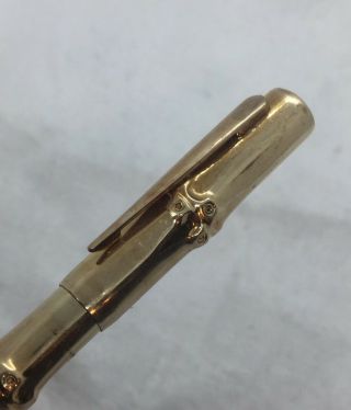Tiffany & Co.  Vintage 14k Yellow Gold Bamboo Pattern Pen 3