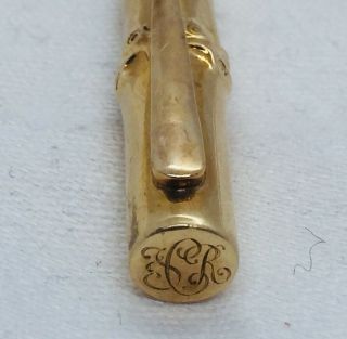 Tiffany & Co.  Vintage 14k Yellow Gold Bamboo Pattern Pen 4