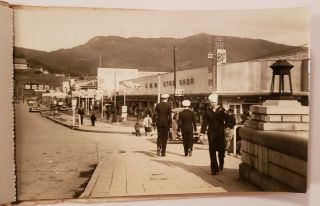 Vintage Ww2 Era 8 Photo Postcard Album Sasebo Japan Nagasaki