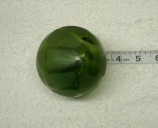 Authentic Japanese Glass Fishing Float Dark Olive Green 3 1/2 " So647