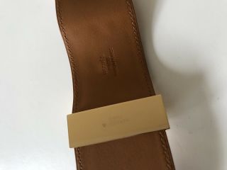 RARE HERMES Collier De Chien CDC Cuff Barenia Leather Rose Gold HW Small 10