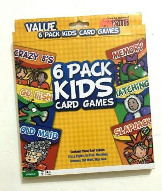 Bicycle 6 Pack Kids Card Games,  Crazy 8 