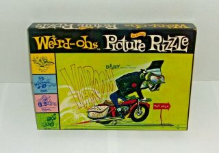 Vintage 1963 Weird - Ohs Picture Puzzle Davey The Psycho Cyclist